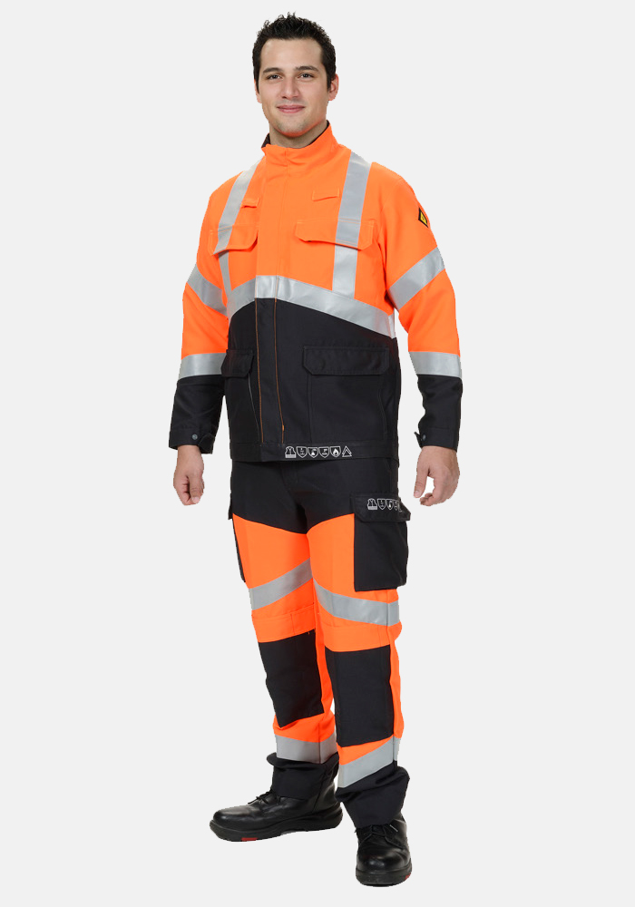 Arc Flash High Visibility Class 1, ATPV 8 cal/cm² Jacket & Trousers or Coverall 