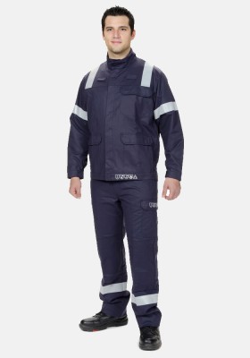 Arc Flash Class 1, ATPV 12 cal/ cm² Jacket & Trousers or Coverall with Retroreflective Tapes
