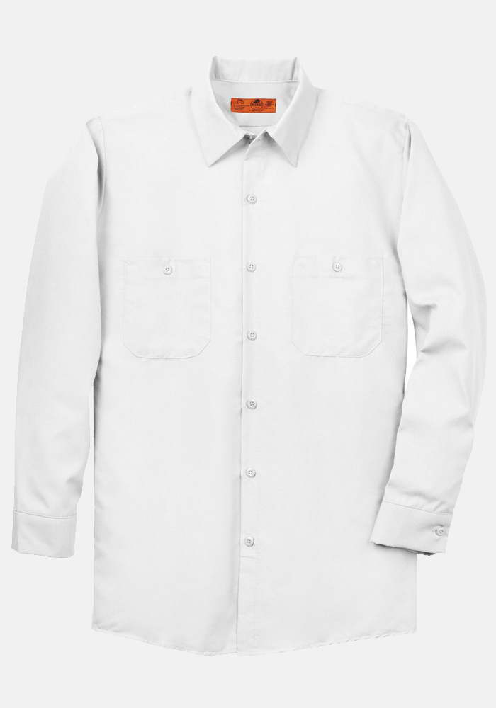 Red Kap Men’s Solid Color Long Sleeve Industrial Work Shirt 