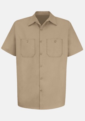 Red Kap Men’s Wrinkle Resistant 100% Cotton Short Sleeve Work Shirt 