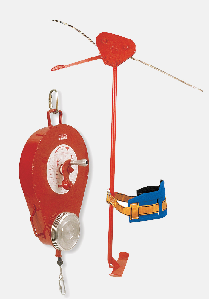 Trolmatic Protecta Descender with Evacuation Carriage Controlled Emergency Escape Device